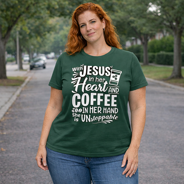 Jesus Coffee Unstoppable - Forest Green