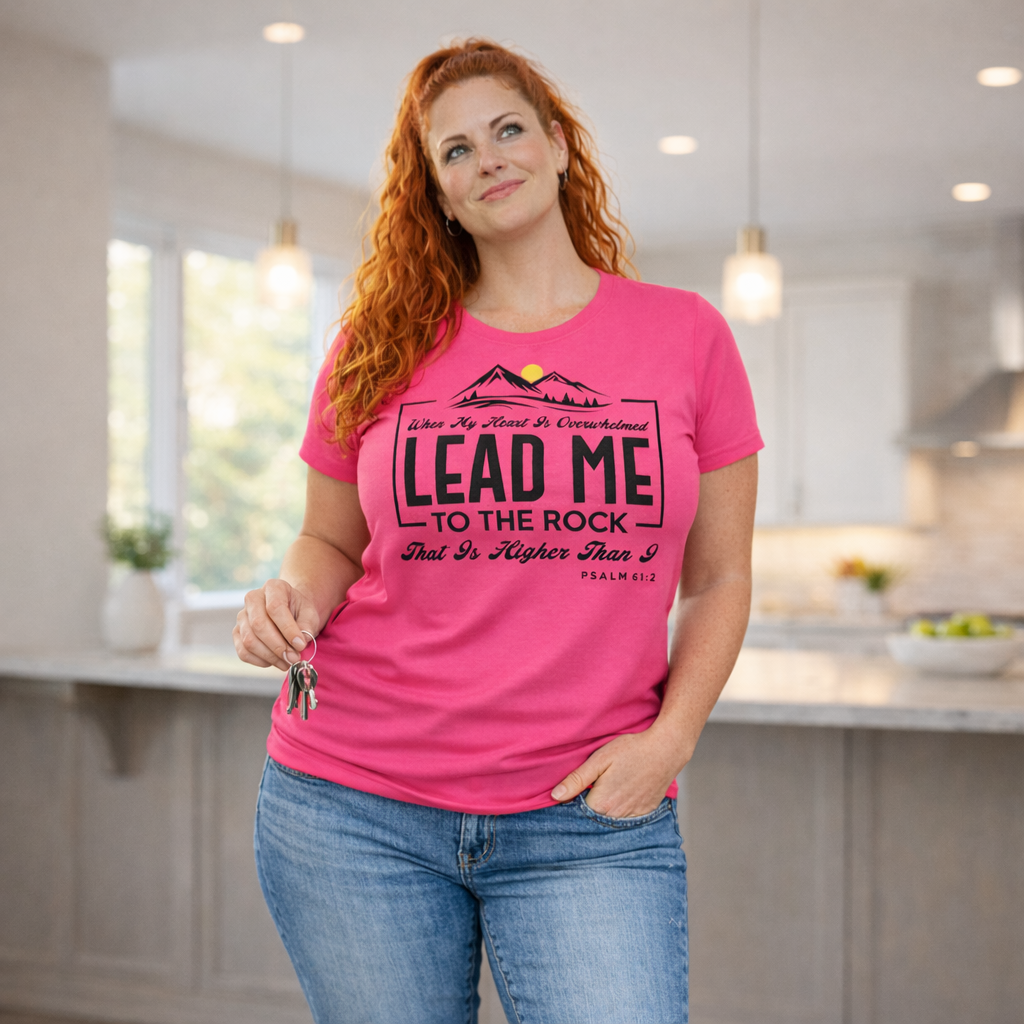 Lead Me to the Higher Rock - Neon Pink