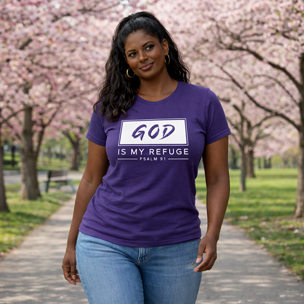 God Is My Refuge (Psalm 91) - Purple