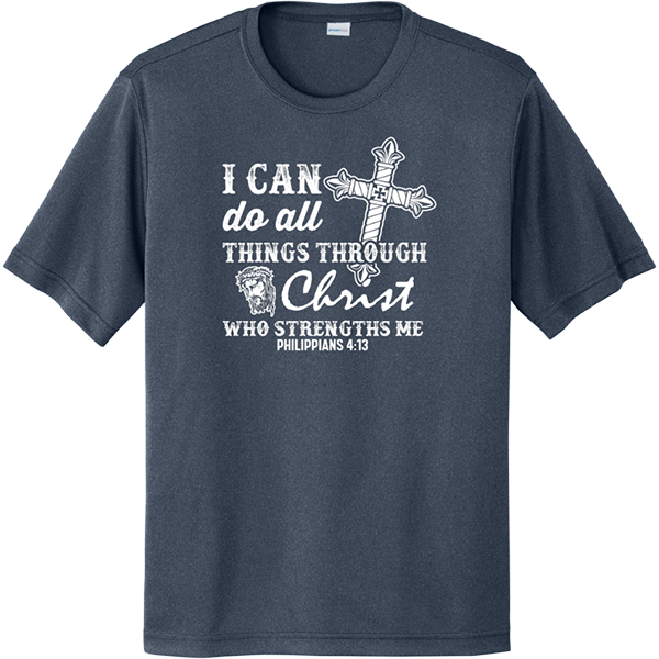 I Can Do All Things Through Christ - True Navy Heather