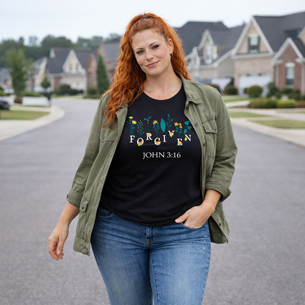 Forgiven – John 3:16 - Black