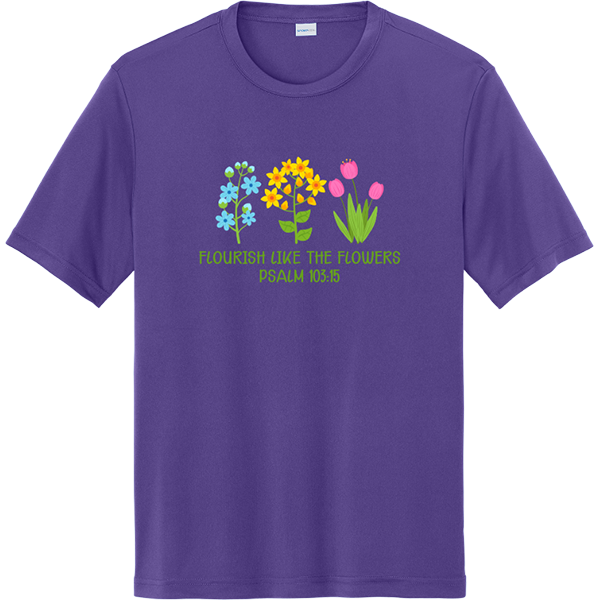 Flourish Like the Flowers (Psalm 103:15) - Purple