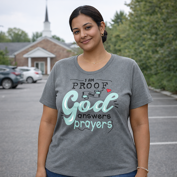 Proof God Answers Prayers - Grey Concrete Heather