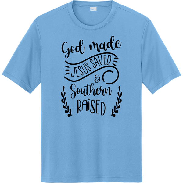 God Made Jesus Saved - Carolina Blue