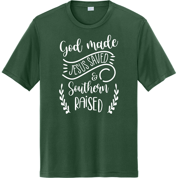 God Made Jesus Saved - Forest Green