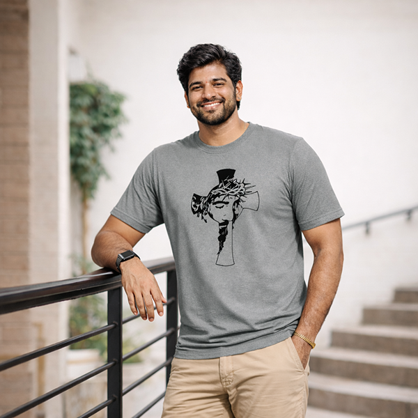 Crowned Cross - Grey Concrete Heather