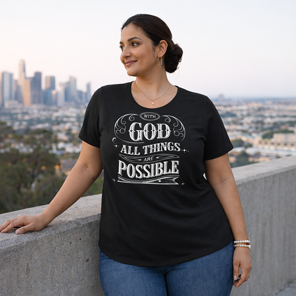With God All Things Possible - Black