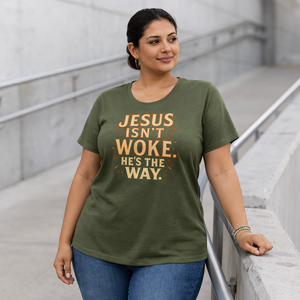 Jesus Isn’t Woke, He’s the Way - Olive Drab Green