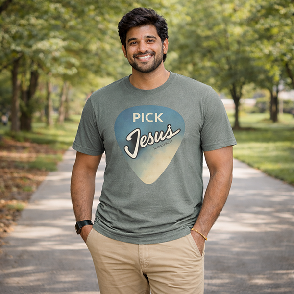 Pick Jesus (Romans 10:13) - Grey Concrete Heather