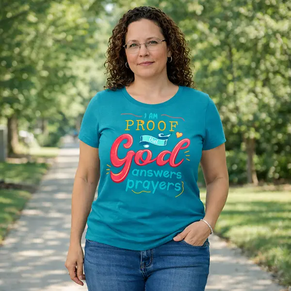 I Am Proof God Answers Prayers - Tropic Blue