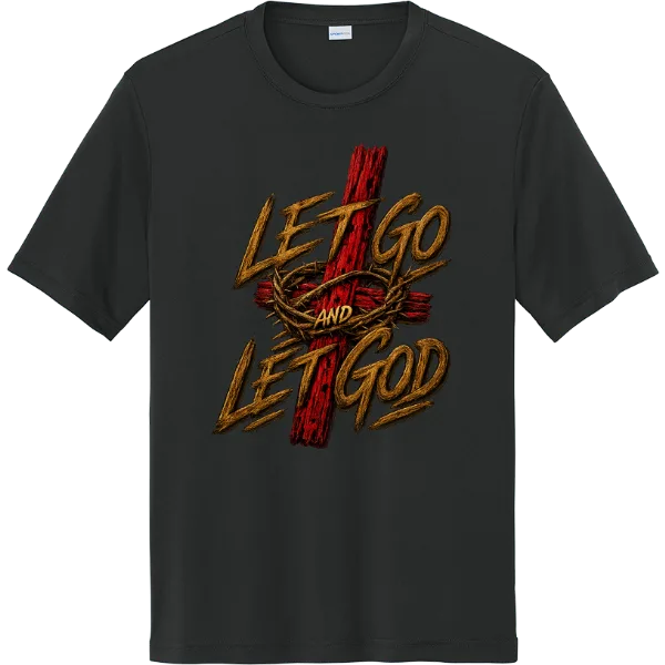 Let Go Let God Cross - Black