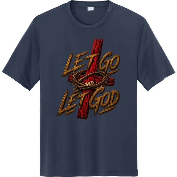 Let Go Let God Cross - True Navy