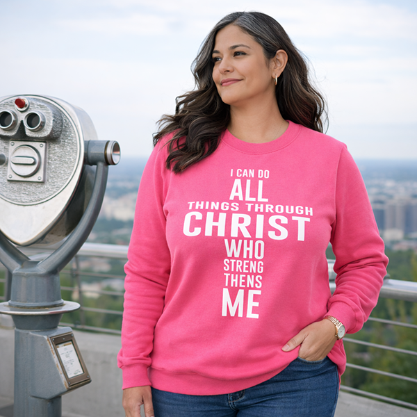 Through Christ I Stand - Neon Pink