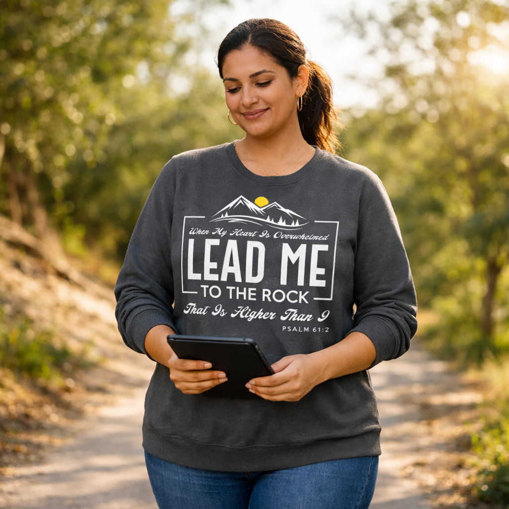 Lead Me to the Higher Rock - Charcoal