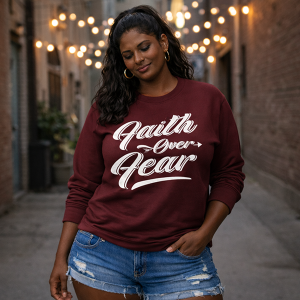 Faith Over Fear - Maroon
