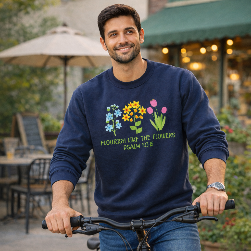 Flourish Like the Flowers (Psalm 103:15) - Navy