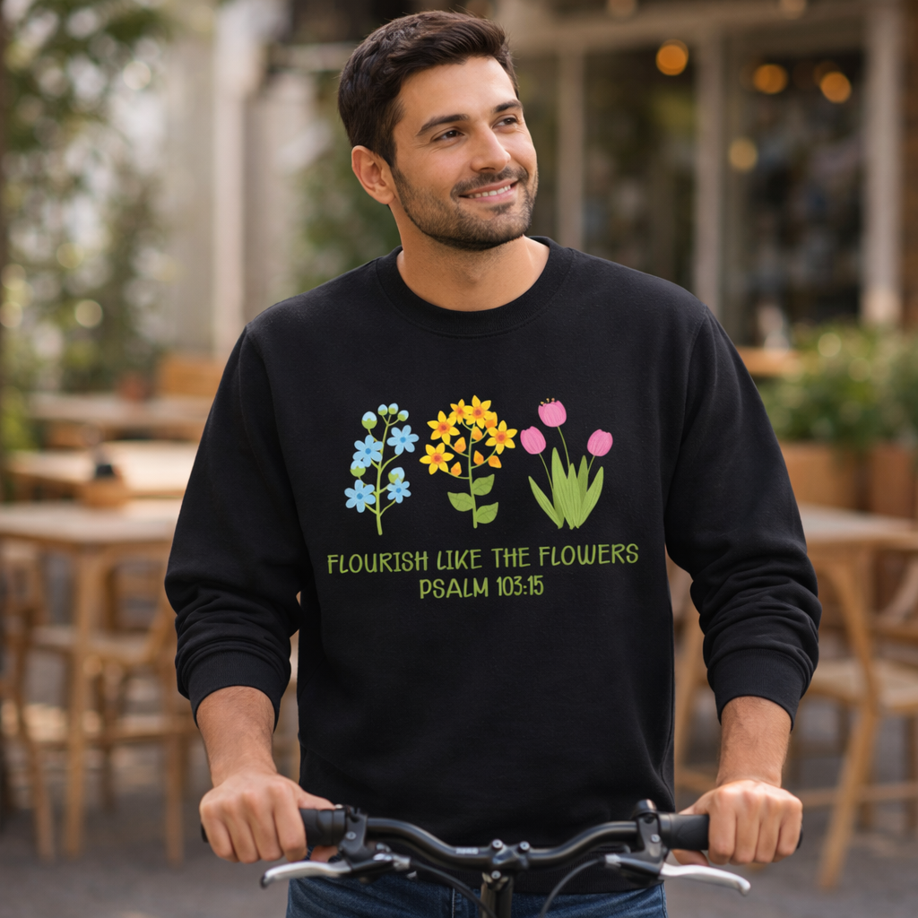 Flourish Like the Flowers (Psalm 103:15) - Jet Black