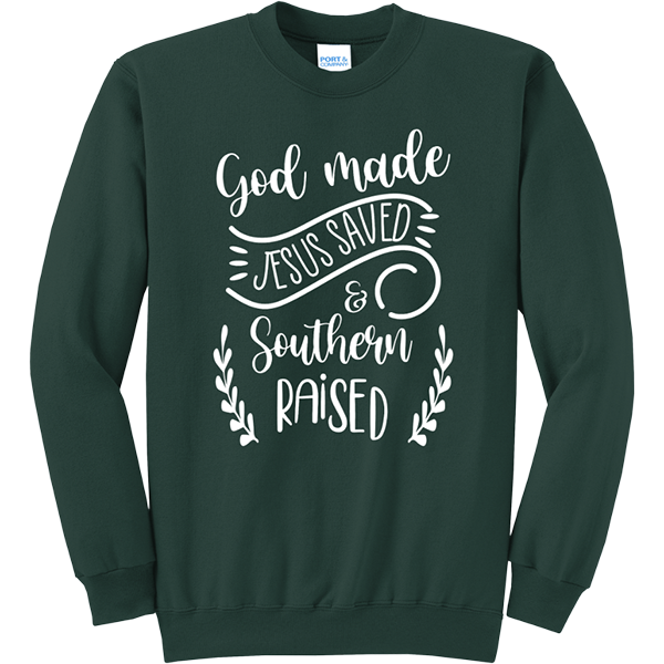 God Made Jesus Saved - Dark Green