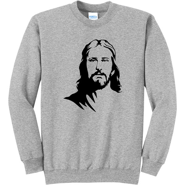 Jesus Portrait - Athletic Heather
