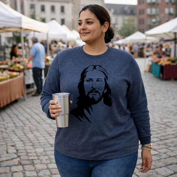Jesus Portrait - Heather Navy
