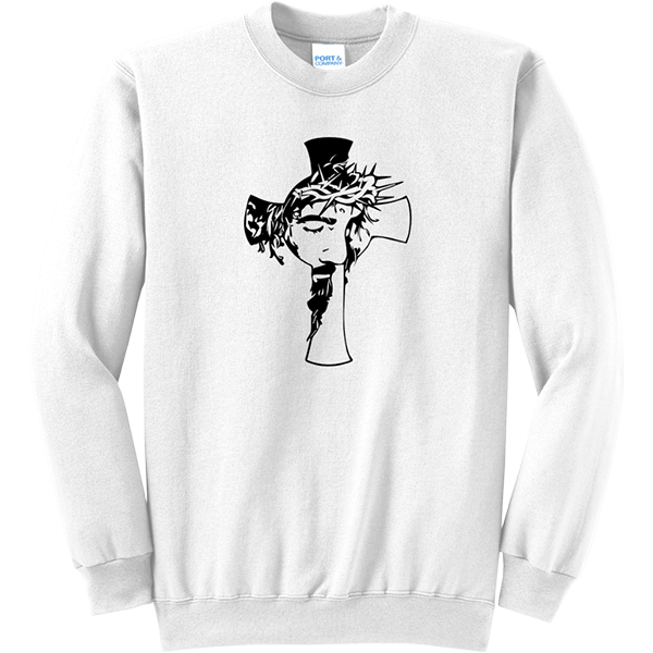 Crowned Cross - White