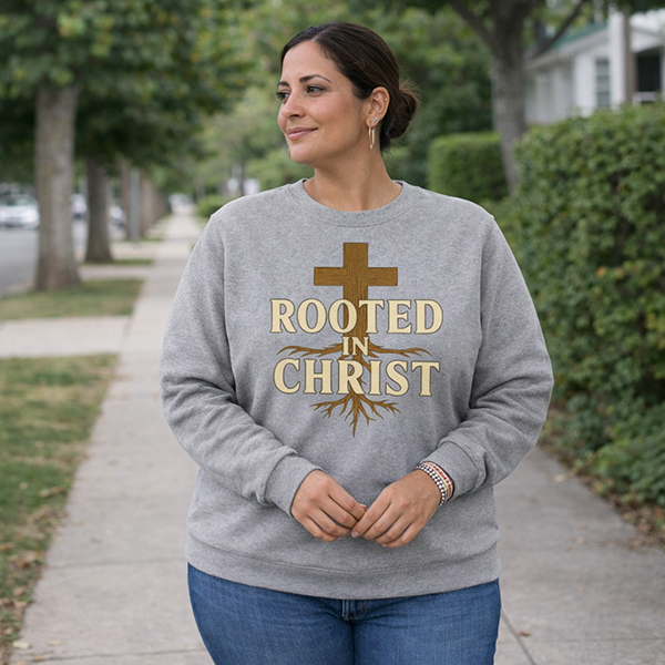 Rooted In Christ - Athletic Heather
