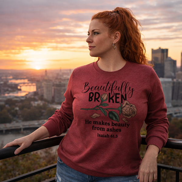 Beautifully Broken - Heather Red