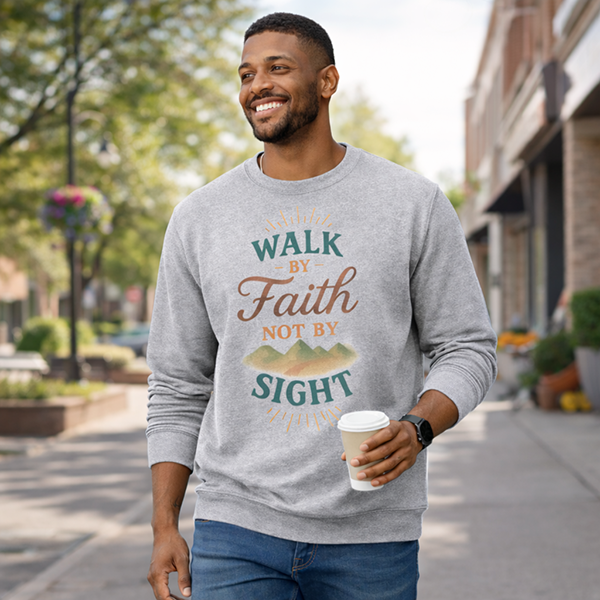 Walk by Faith Not by Sight - Athletic Heather