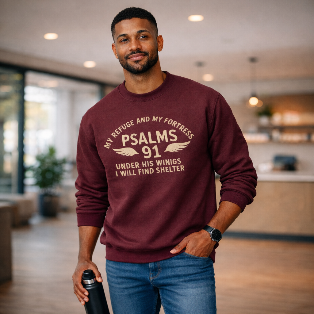 Under His Wings (Psalms 91) - Maroon