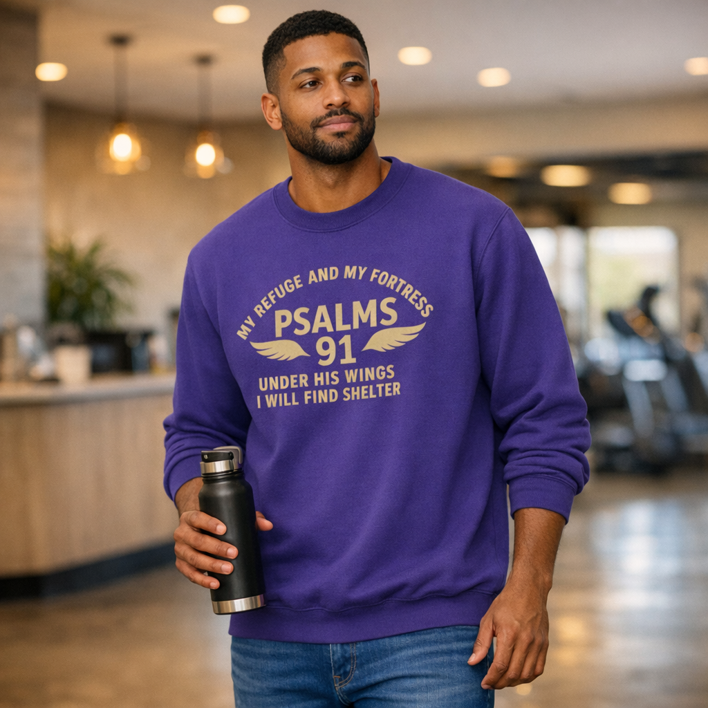 Under His Wings (Psalms 91) - Purple