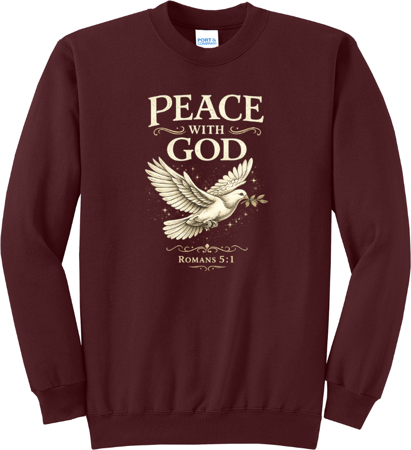 Peace With God Romans 5:1 - Maroon