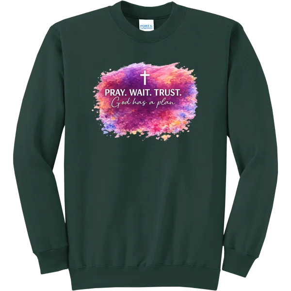 Pray Wait Trust - Dark Green