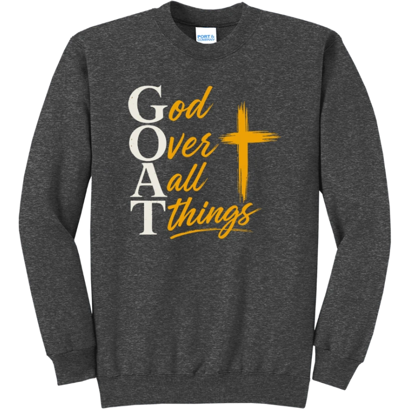 God Over All Things - Dark Heather Grey