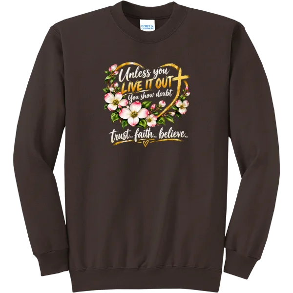 Live It Out Floral Faith - Dark Chocolate Brown