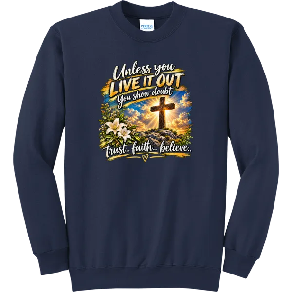 Live It Out Radiant Cross - Navy