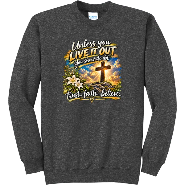 Live It Out Radiant Cross - Dark Heather Grey