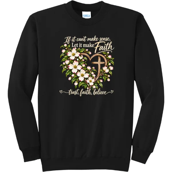 Let It Make Faith Floral Heart