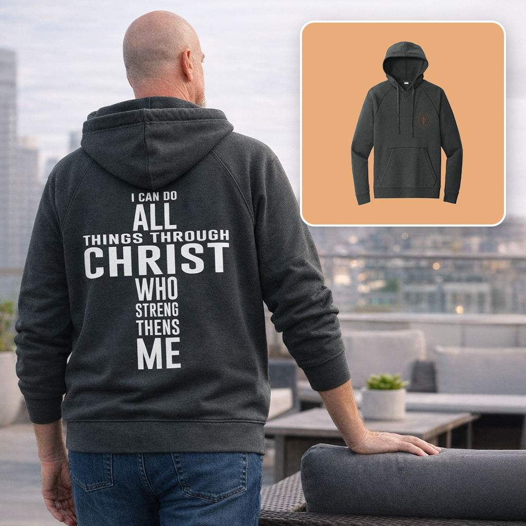 Through Christ I Stand - Charcoal Grey