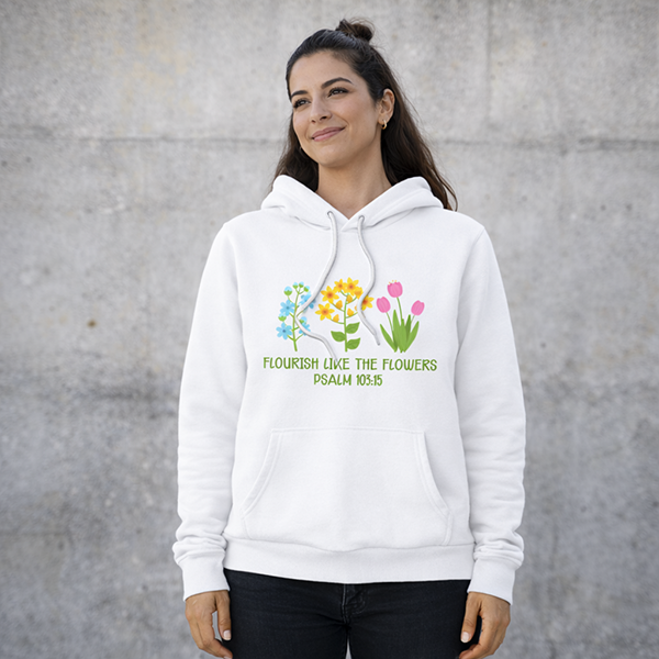 Flourish Like the Flowers (Psalm 103:15) - White