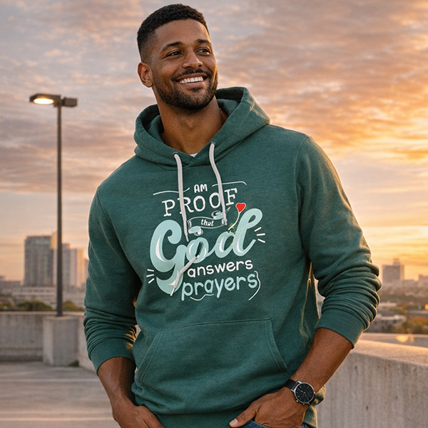 Proof God Answers Prayers - Charcoal Grey