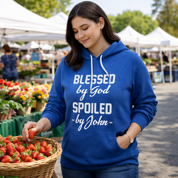 Blessed by God, Spoiled by _____ - White