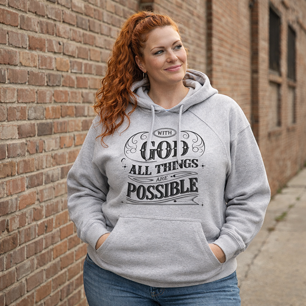 With God All Things Possible - Athletic Heather