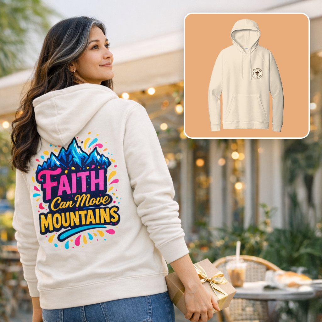 Faith Can Move Mountains - Ecru