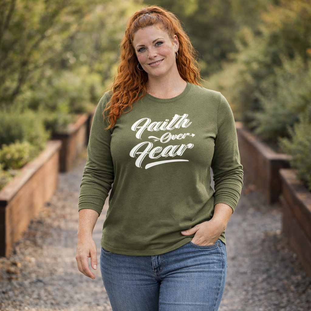 Faith Over Fear - Olive Drab Green