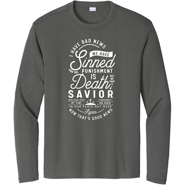 Bad News / Good News Savior Message - Iron Grey