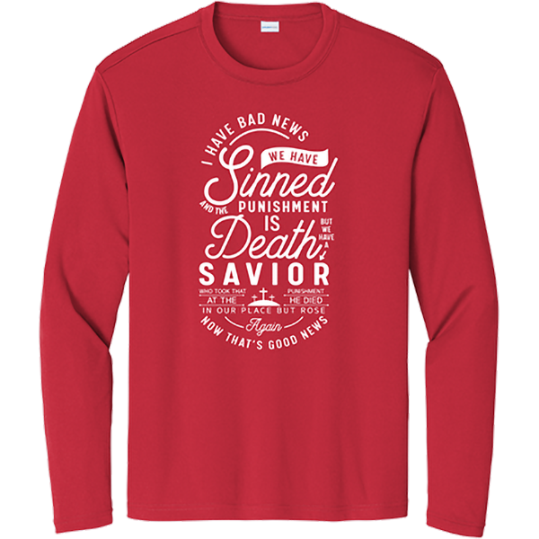 Bad News / Good News Savior Message - True Red
