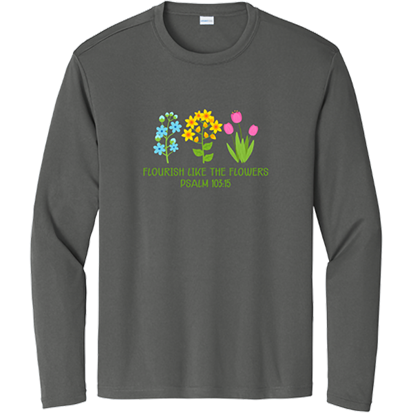 Flourish Like the Flowers (Psalm 103:15) - Iron Grey