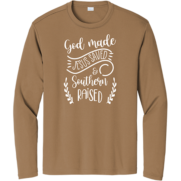 God Made Jesus Saved - Woodland Brown