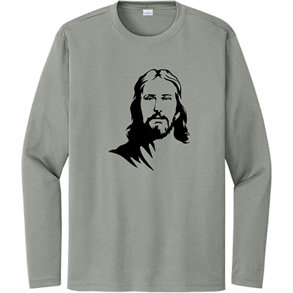 Jesus Portrait - Grey Concrete Heather