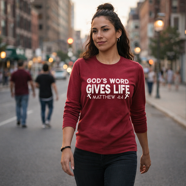 God’s Word Gives Life - Deep Red